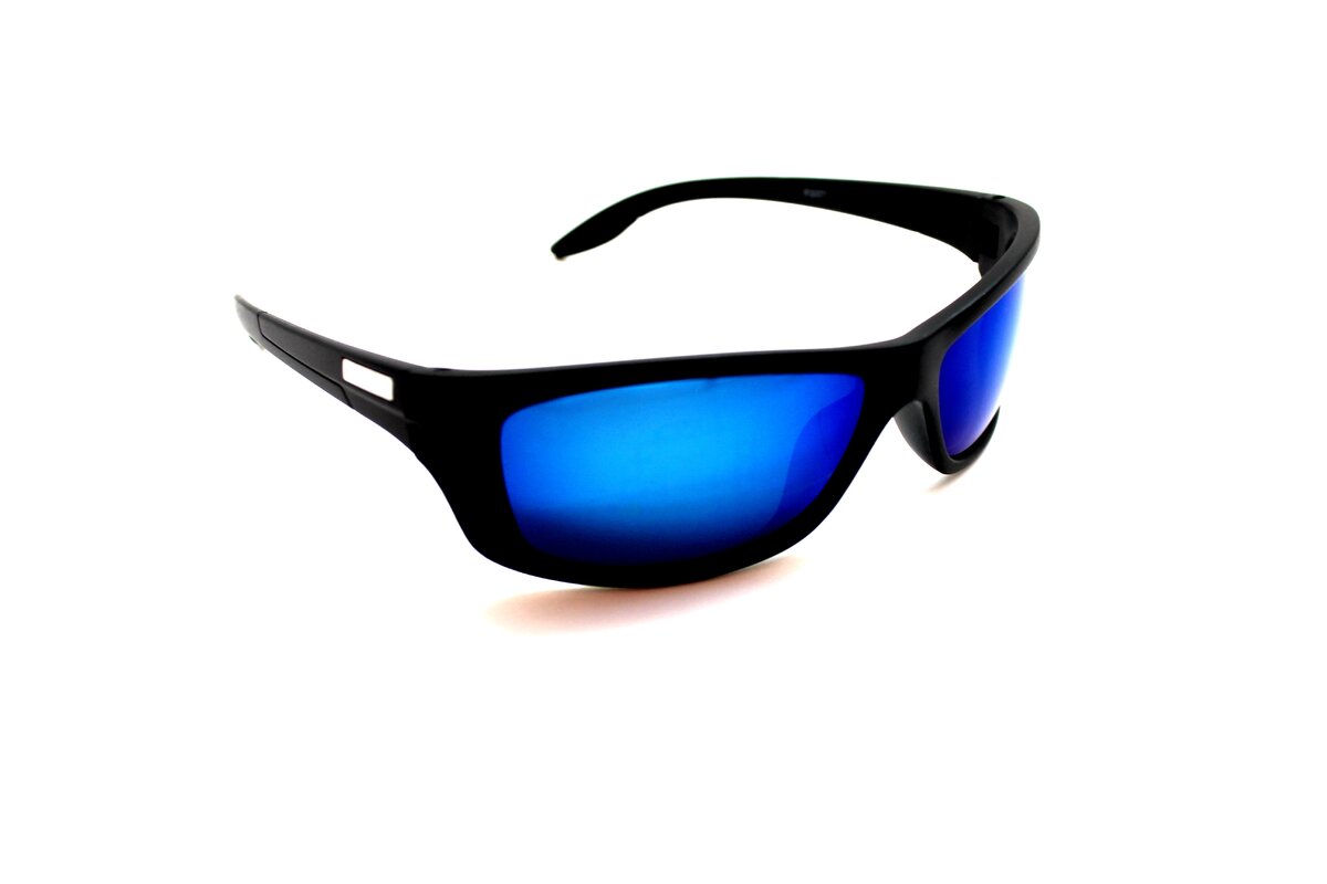 Мужские поляризационные - POLARIZED 3001 черный матовый синий