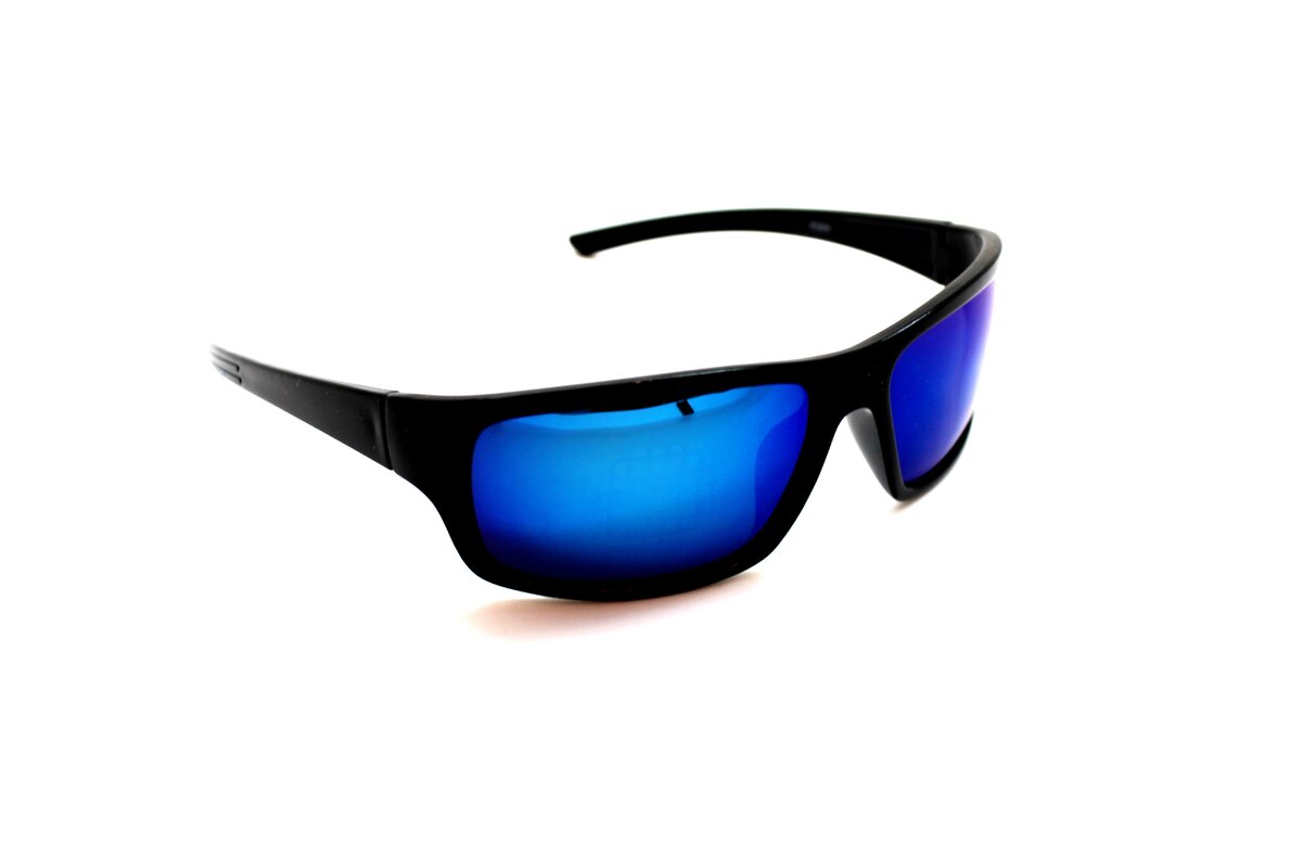 Мужские поляризационные - POLARIZED 3004 черный глянец синий