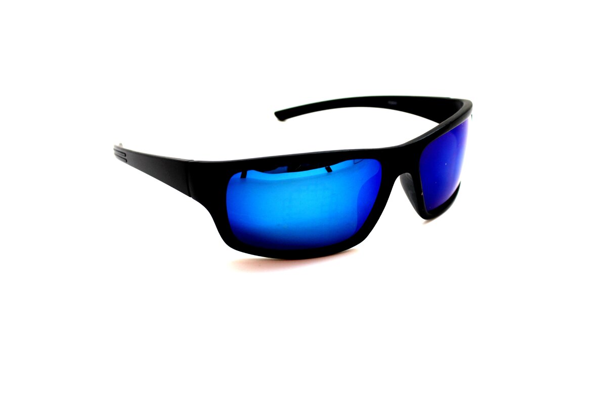 Мужские поляризационные - POLARIZED 3004 черный матовый синий